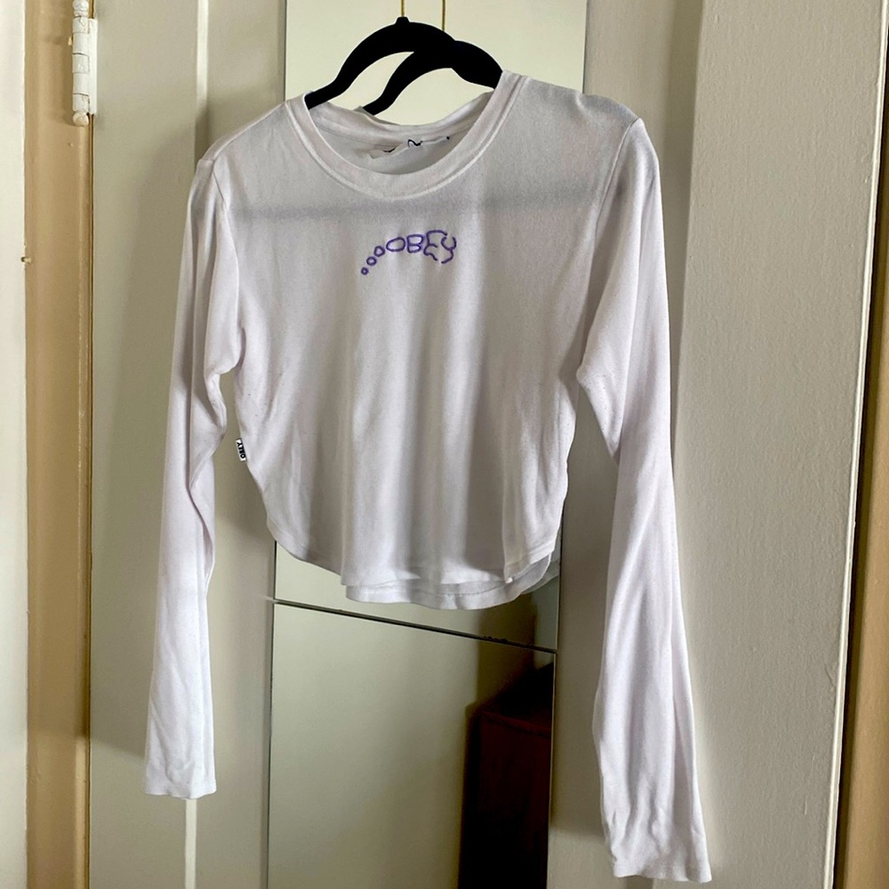 Obey Cropped Long Sleeve